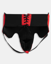 Gladiator Hipguard Groin Protector - Ruby Red (Matte Red/Black)
