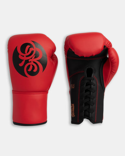 Pinnacle Lace-up Gloves - Ruby Red (Matte Red/Black)