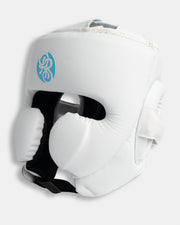 Gladiator Headguard - Iceman (Matte White/ Ice Blue)