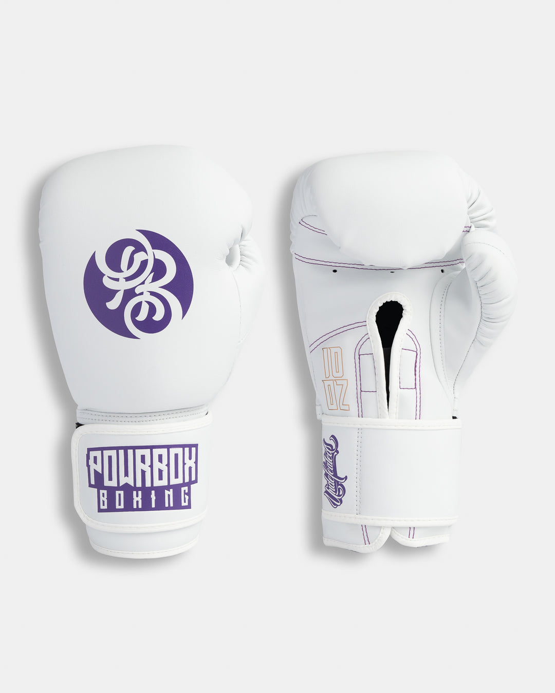 Undefeated Velcro Boxing Gloves - Iceman (Matte White/ Ice Blue)