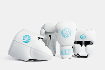 Undefeated Gladiator Sparring Kit - Iceman (Matte White/ Ice Blue)