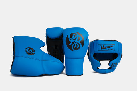 New Trad Pinnacle Sparring Kit - Azure Blue (Matte Blue/Black)