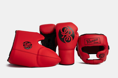 New Trad Pinnacle Sparring Kit - Ruby Red (Matte Red/Black)