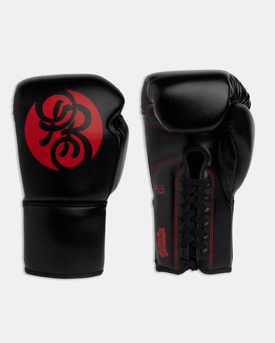 Pinnacle Lace-up Gloves - Bloodbath (Black/ Red)