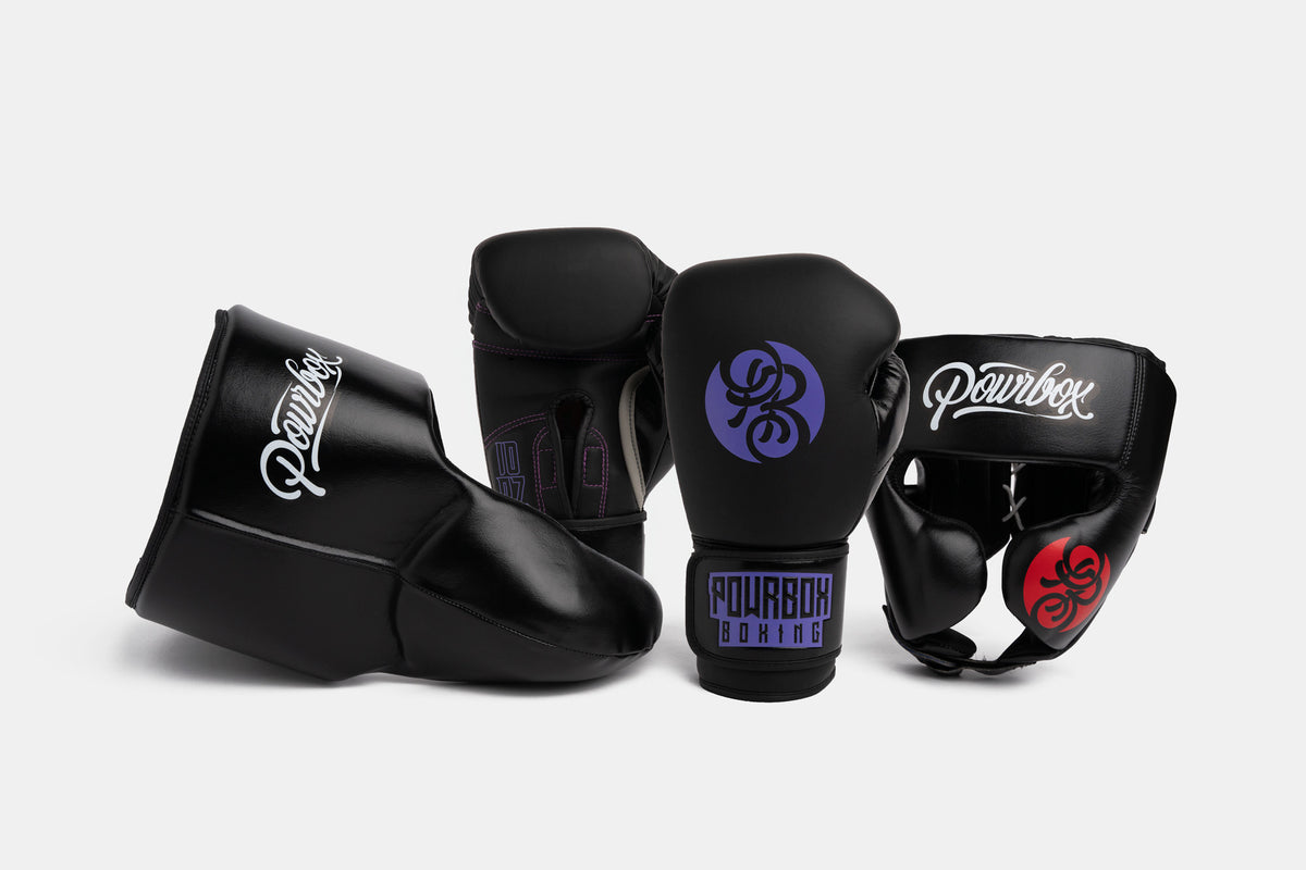 Powrbox Undefeated Premium Sparring Kit - Phantom (Black/Purple)