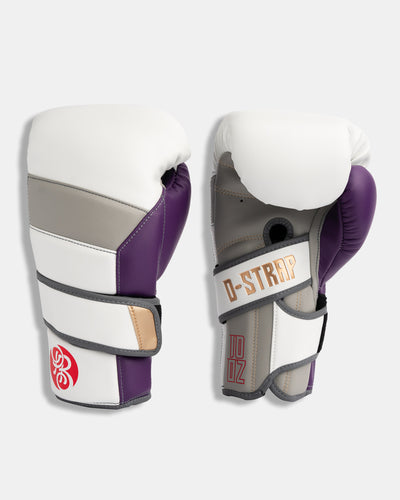 D-Strap Double Velcro Gloves - Purple Haze (White/ Matte Grey/ Matte Purple)