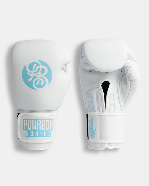 Undefeated Velcro Gloves - Iceman (Matte White/ Ice Blue)