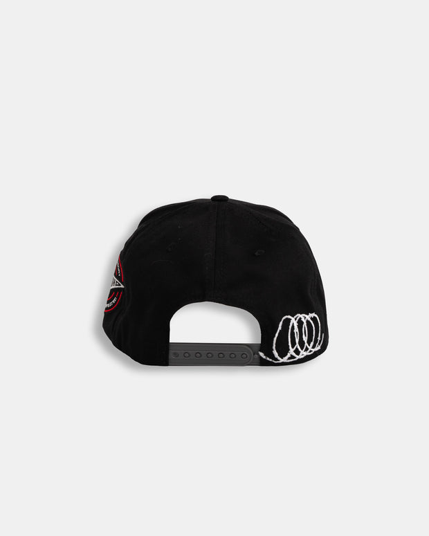 P Embroidered Snapback (Black/Red/White)