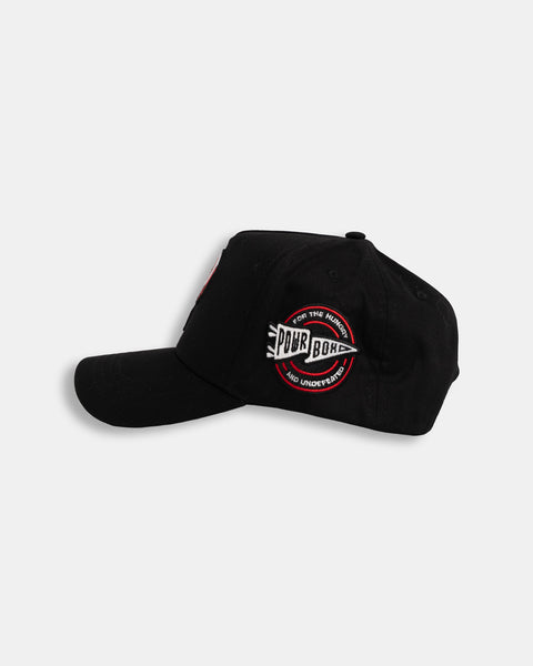P Embroidered Snapback (Black/Red/White)