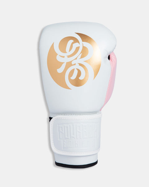 'Exile Series Gloves - Romeo (White/Baby Pink/Gold)' - Customized