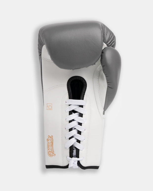 Pinnacle Lace-up Gloves - Smoke Cloud (Grey/ White)