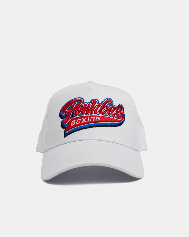 Powrbox Base Embroidery Snapback (White/Red)